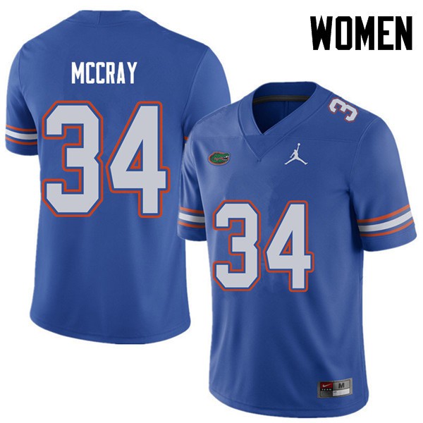 Jordan Brand Women #34 Lerentee McCray Florida Gators College Football Jerseys Royal